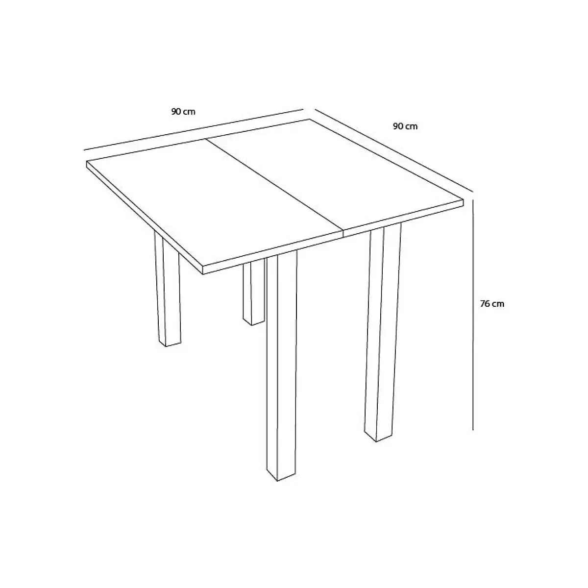 Mesa libro extensible 15 90x45