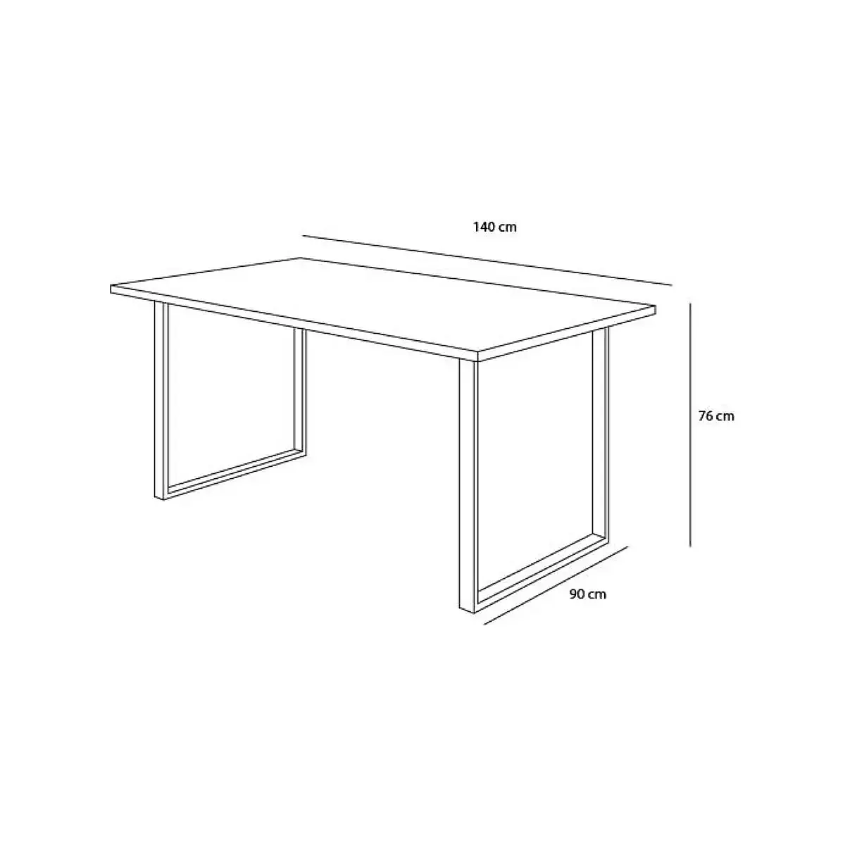 Mesa comedor 228 patas negras