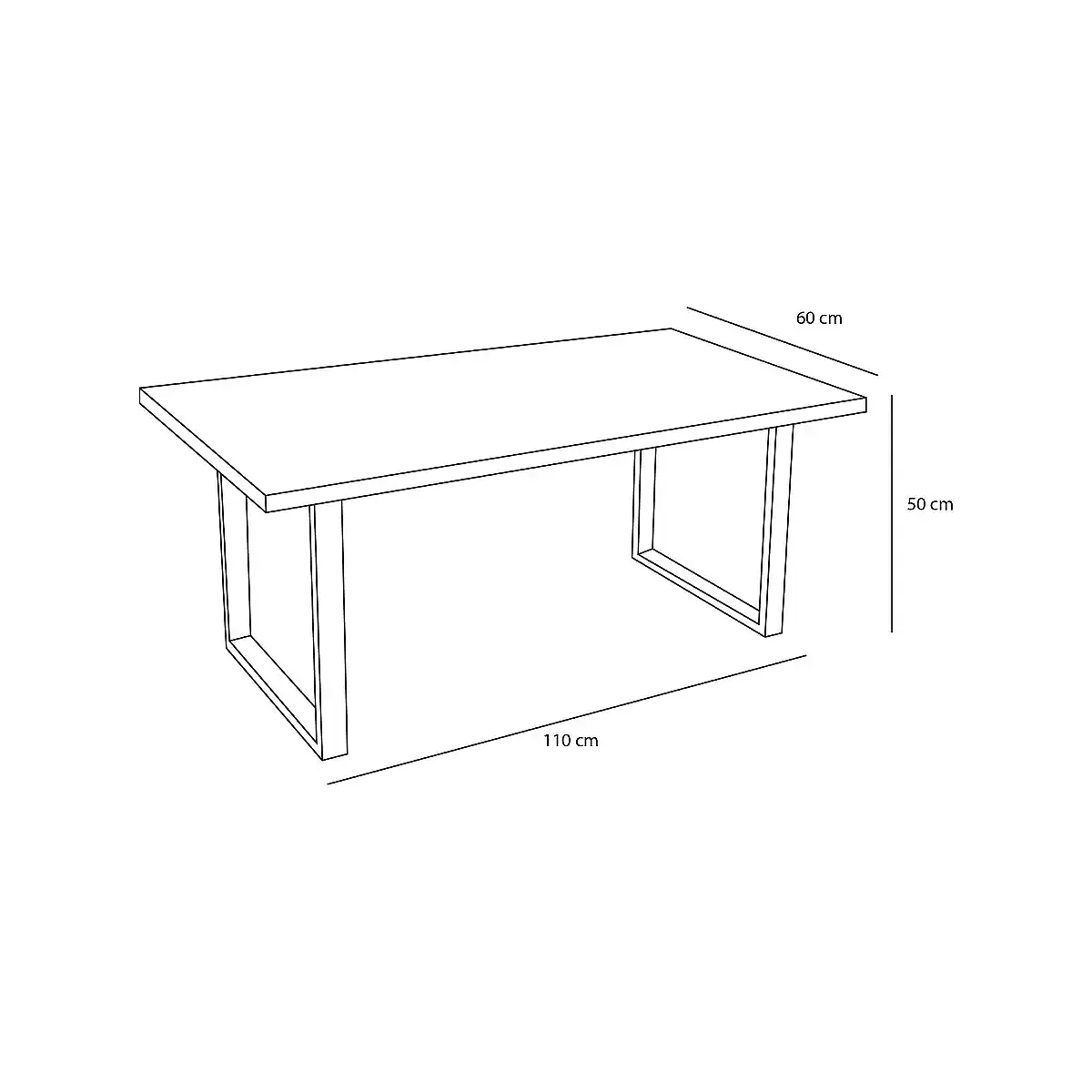 Mesa centro 229 patas negras