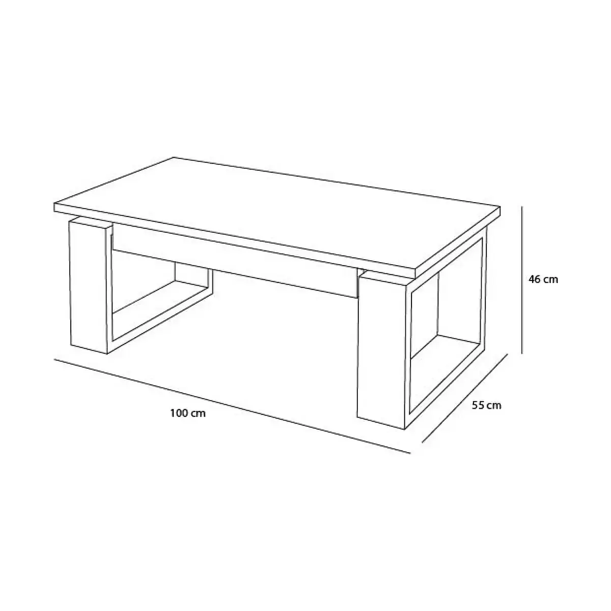 Mesa centro elevable 19