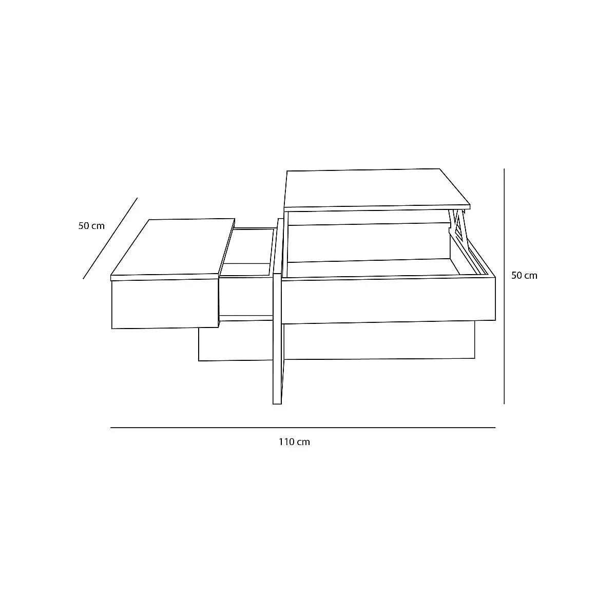 Mesa centro elevable 42