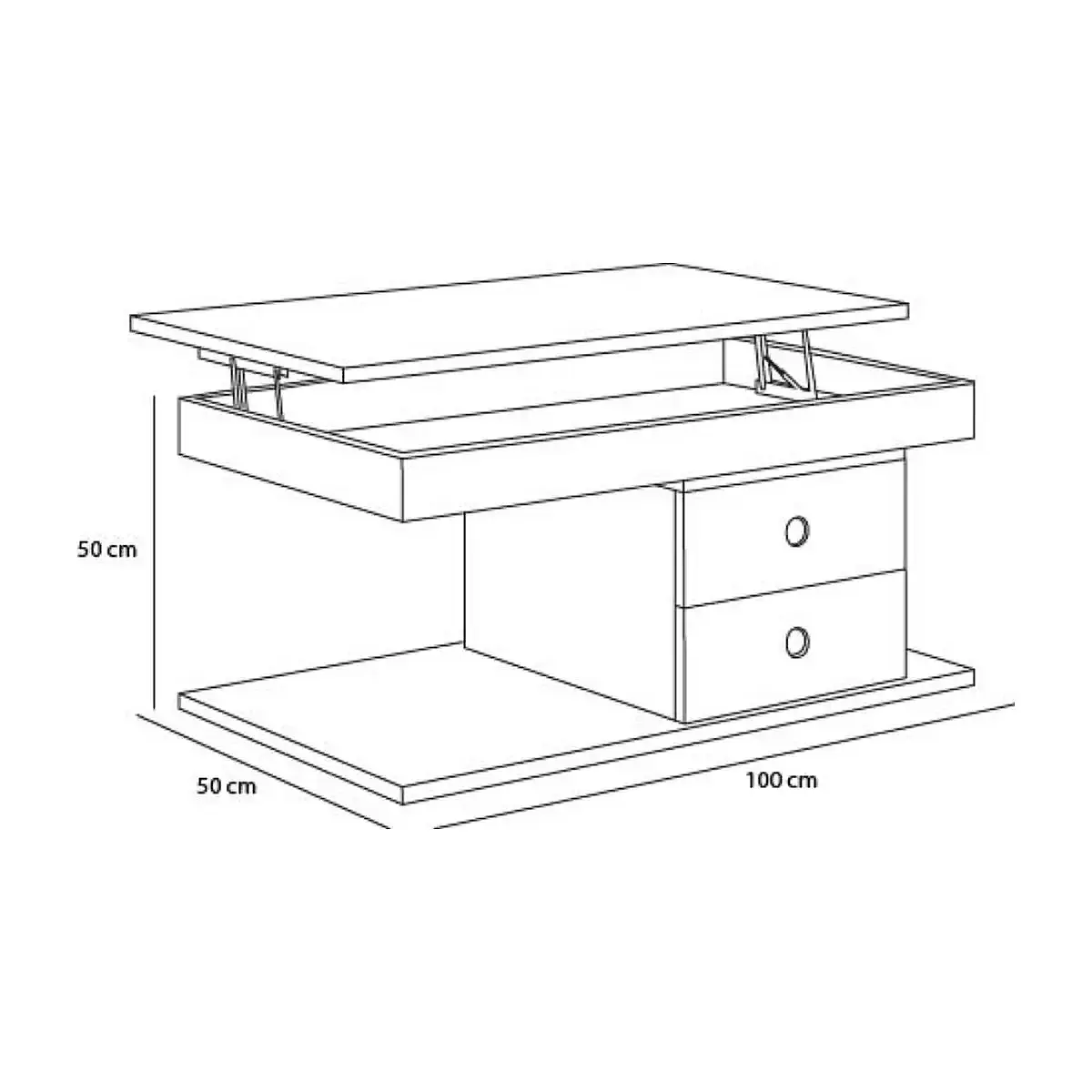 Mesa centro elevable 225