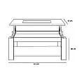 Mesa centro elevable 1029 con cristal