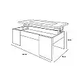 Mesa centro elevable 1091 con cristal