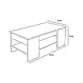 Mesa centro elevable 1092 con cristales