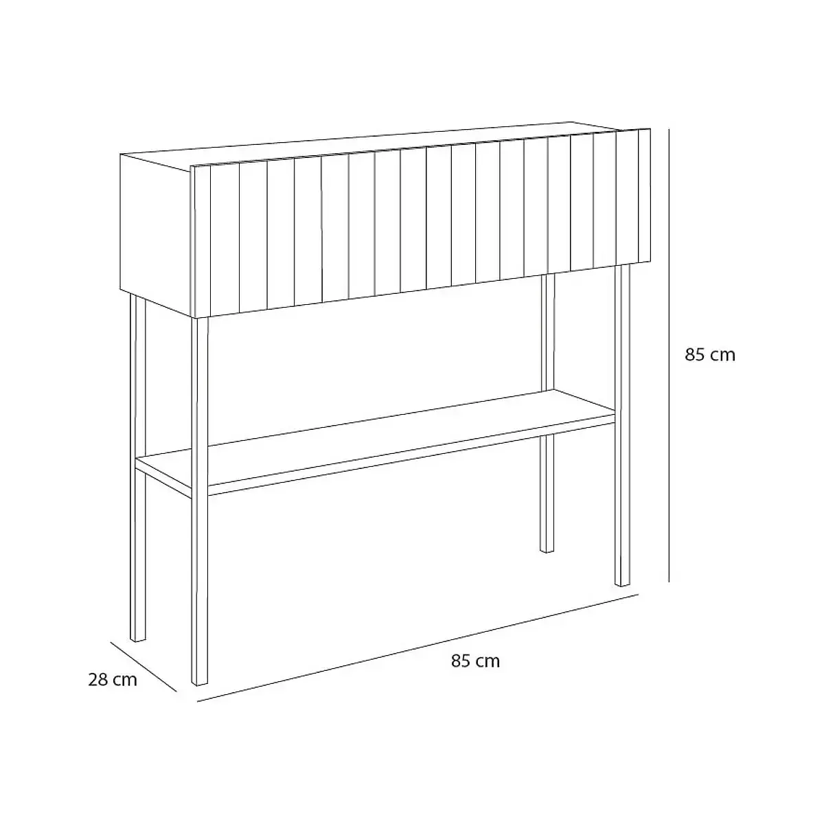 Consola 320 roble amazona blanco