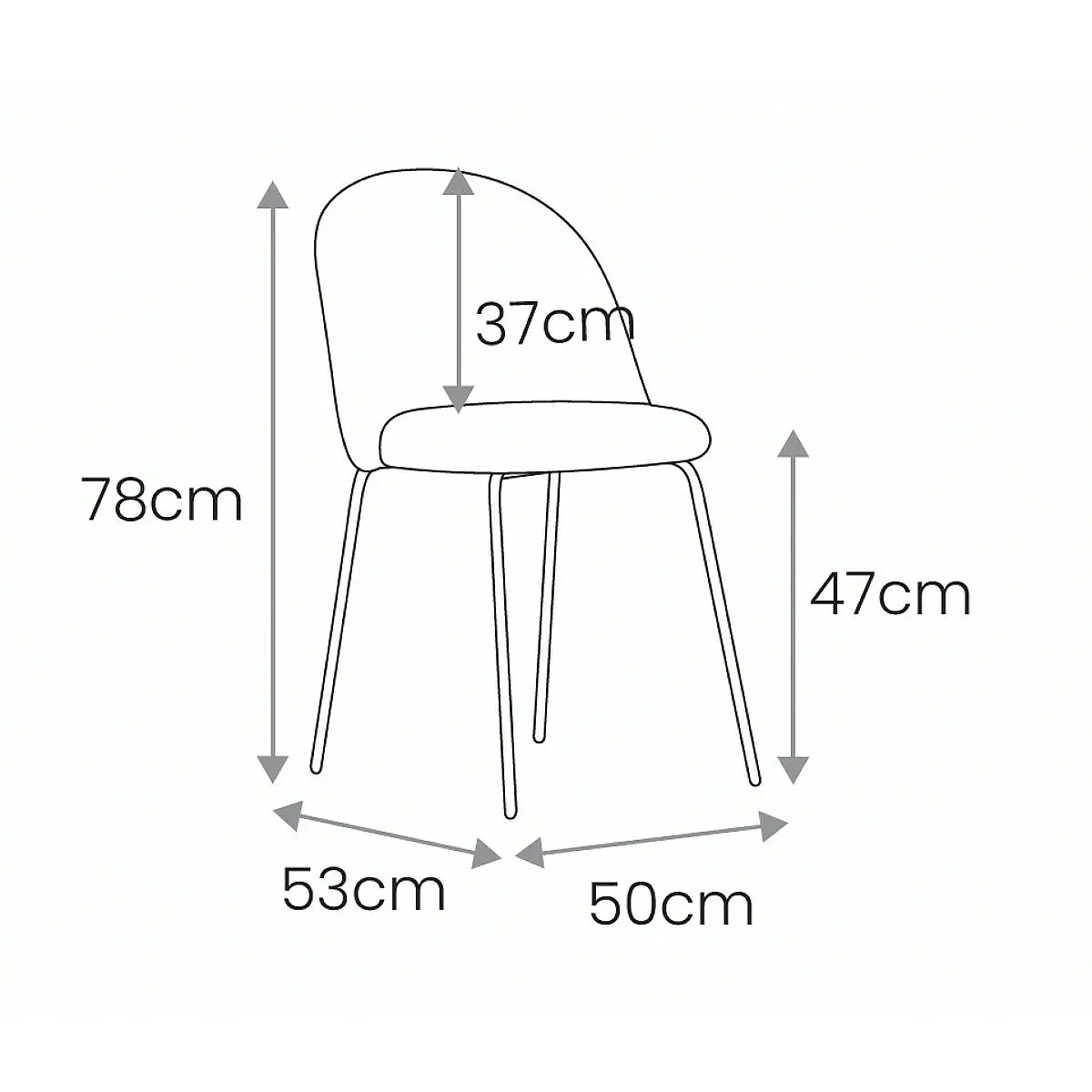 Pack 4 sillas Kristina