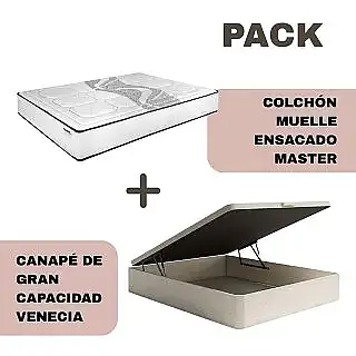 Pack canape madera + colchón Master