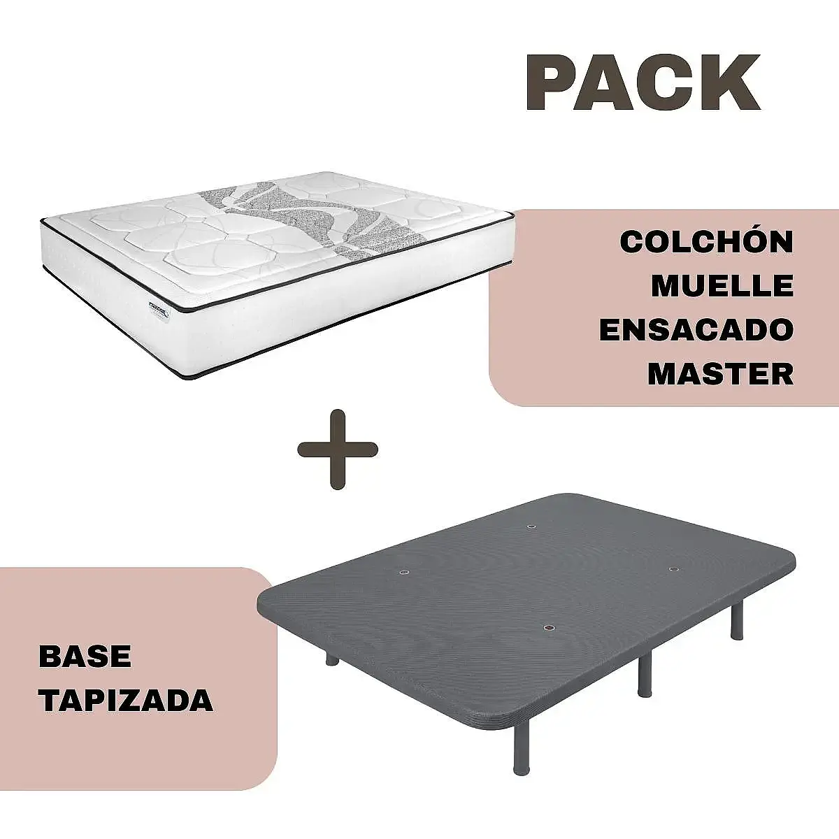 Pack base tapizada + colchón Master