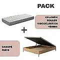 Pack canapé madera Paris + colchón Térmic