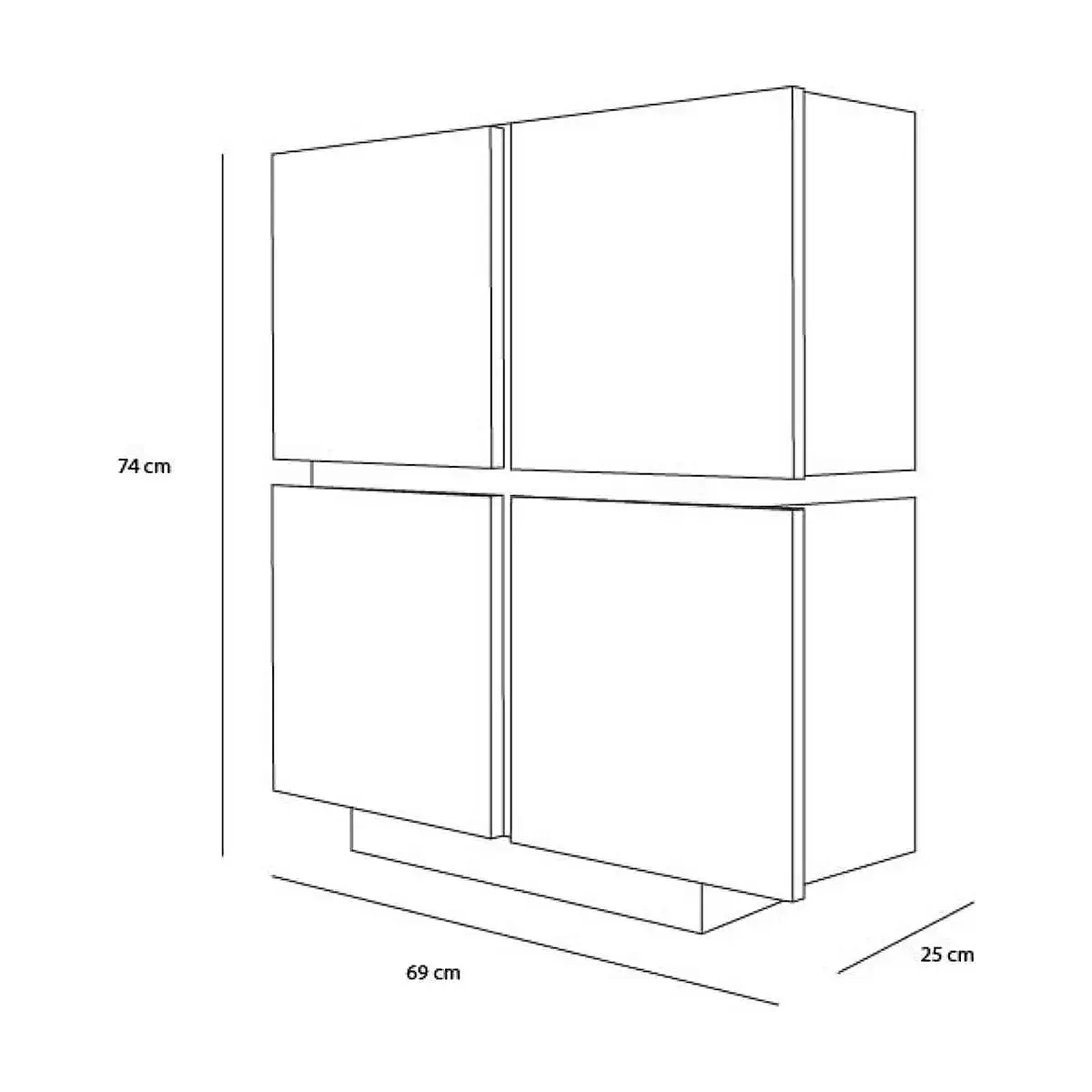 Muebele recibidor 4 puertas VA1005