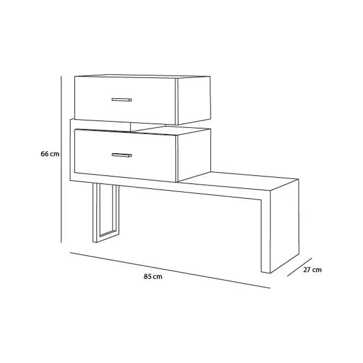 MUEBLE RECIBIDOR 2 CAJONES VA1007