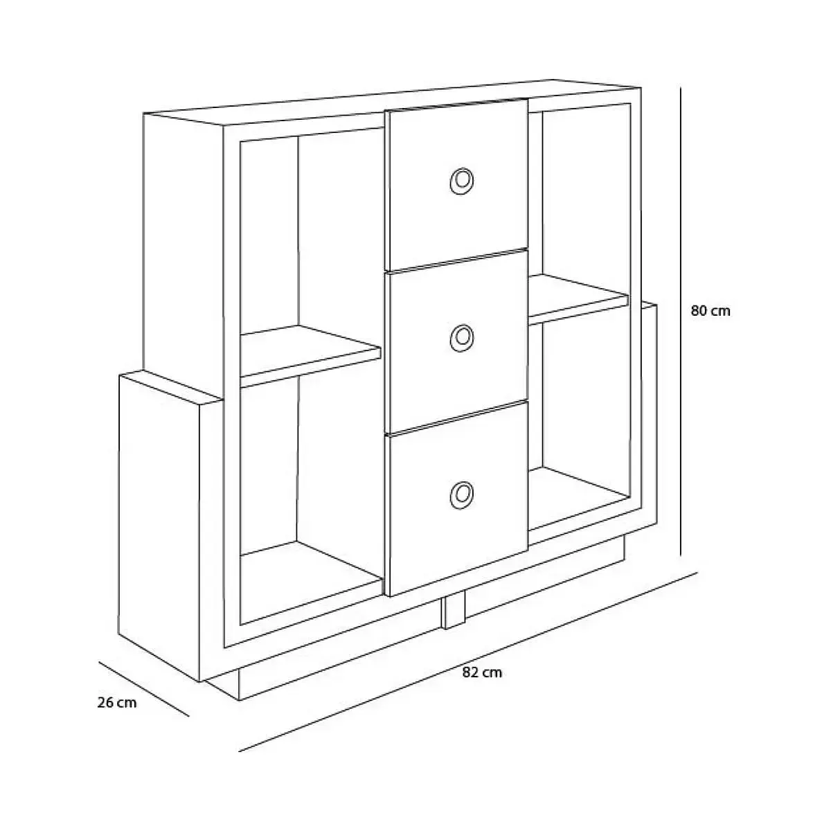 MUEBLE RECIBIDOR 3 CAJONES  VA1012